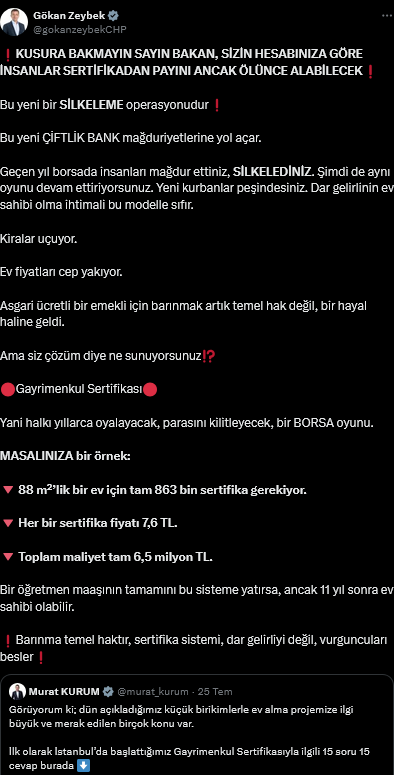 Gayrimenkul Sertifikası hakkında eleştiriler